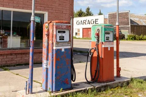 Abandoned Fuel Pump Stock Photos