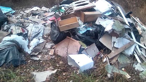 Abandoned, The Garbage Dump, A Pile of Construction Waste, Harvey IL Stock-Footage 246588794