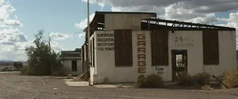 Abandoned Gas Station Stock Footage 13090684
