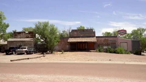 Abandoned Gas Station Stock Footage 97915200