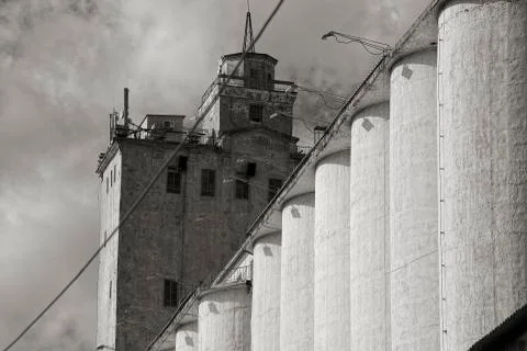 Abandoned grain elevator Stock Photos