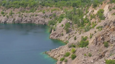 Abandoned Granite Quarry Stock Footage 127026163