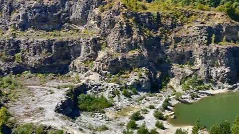 Abandoned granite quarry Stock Footage 140994770