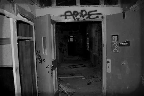 Abandoned hallway Stock Photos