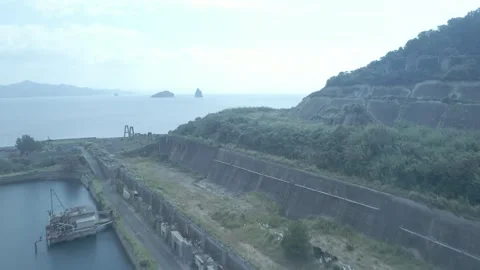 Abandoned harbor in Japan Stock Footage 293951943