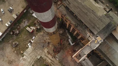Abandoned heating station on the territory of a former tea-packing factory Video stock 166344670