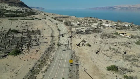 Abandoned holiday complex on the Dead Sea Stockbeeldmateriaal 242231647