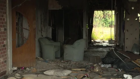 Abandoned home interior Stock Footage 84509230