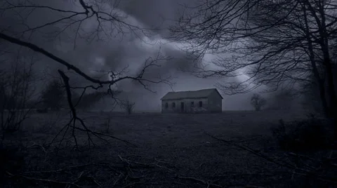 Abandoned horror house  Stock Footage