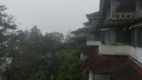 Abandoned hotel on Bali Stock Footage 96328792