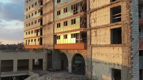 Abandoned hotel  Stock Footage 163876377