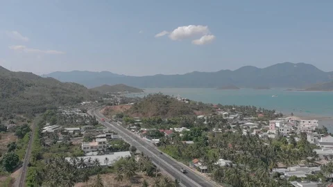 Abandoned hotel under construction on the beach in Vietnam Stock Footage 117440385