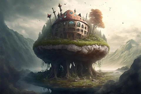 An Abandoned Hotel In The Underground Stock Illustration