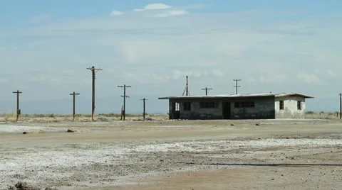 Abandoned House Among Power Lines Stock Footage 47463501
