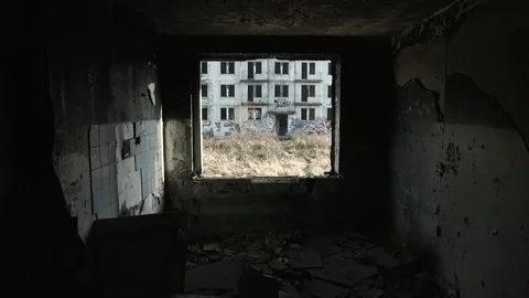 Abandoned house. Apocalypse. Stock Footage 97901167