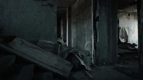 Abandoned house. Apocalypse. Stock Footage 97909588