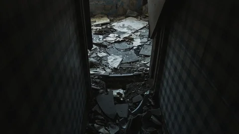 Abandoned house. Apocalypse. Stock Footage 97912002