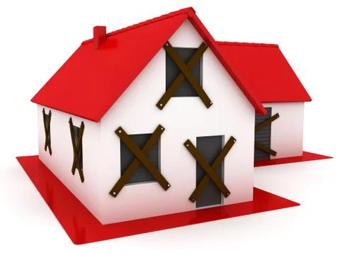 Abandoned house - conceptual image Stock Illustration