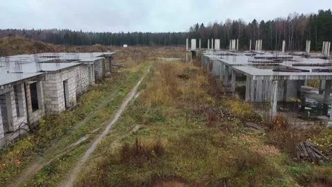 Abandoned house construction Stock Footage 142588942