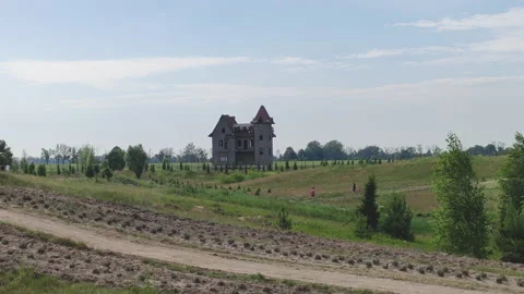 Abandoned house in the field Stock Footage 133515184
