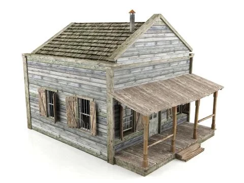 Abandoned house isolated Ilustración de archivo