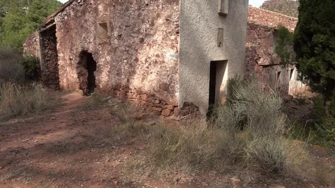 An abandoned house in the middle of the forest Stock Footage 92105703