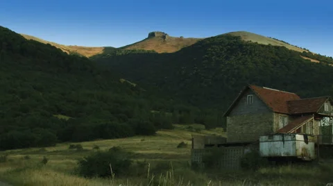 Abandoned House near the Forest Stock Footage