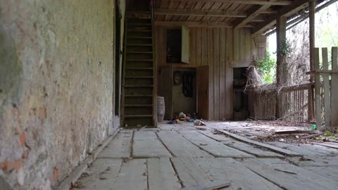 Abandoned house in a rural environment Stock Footage 220602827