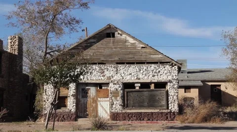 An Abandoned House in a Small Town Stock Footage 41999361