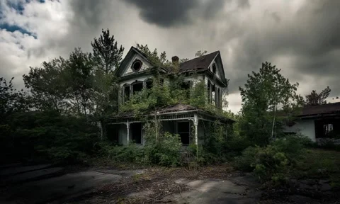 Abandoned house - Time-lapse Stock Footage 283234802
