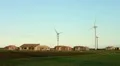 Abandoned house with wind turbine on background HD Footage
