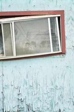 Abandoned house window Foto stock
