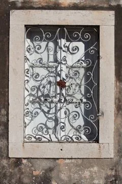 Abandoned house window Stock Photos