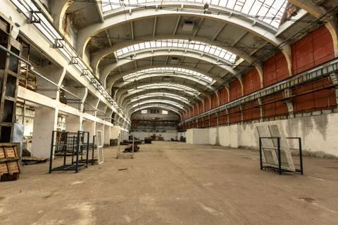 Abandoned industrial interior Stock Photos