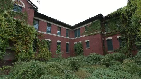Abandoned Insane Asylum Stock Footage 13239481