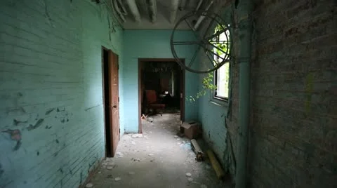 Abandoned Insane Asylum Stock Footage 13240680