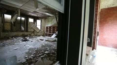 Abandoned Insane Asylum Stock Footage 13243086