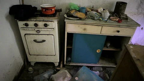 Abandoned kitchen Stock Footage 102168166