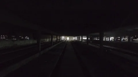Abandoned Kolchos Estonia from dark to light. Stock Footage 76701593