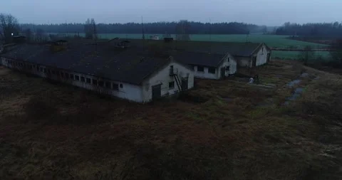 Abandoned kolkhoz building Stock Footage 147410798