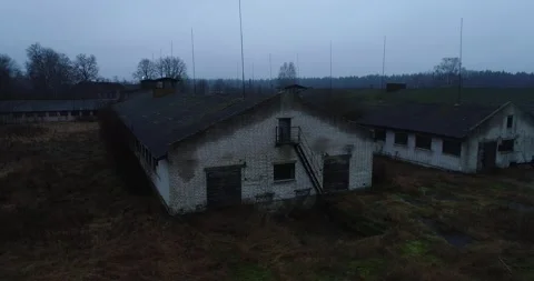 Abandoned kolkhoz buildings Stock Footage 150219088