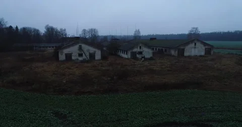 Abandoned kolkhoz complex Stock Footage 150219426