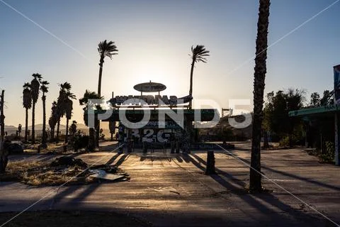 Abandoned Lake Dolores Water Park California Stock Photos