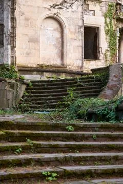 Abandoned large staircase Stock Photos
