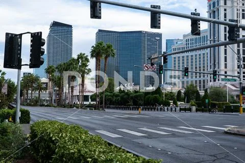 Abandoned Las Vegas during lockdown Stock Photos