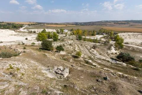 Abandoned lime pit. Stock Photos