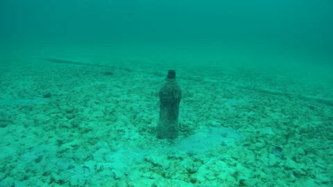 Abandoned limestone quarry bottom. 動画素材 345097649