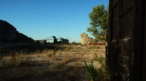 Abandoned marble quarry Stock-Footage 57845076