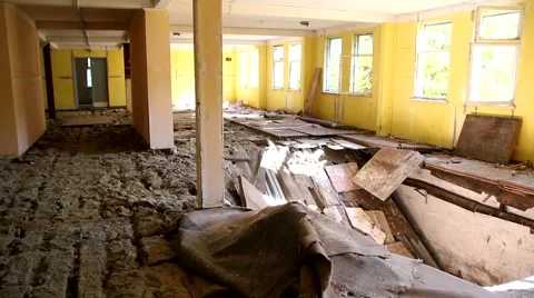 Abandoned military unit Stock Footage 62559851