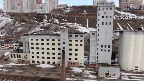 Abandoned mill building Video stock 151432330